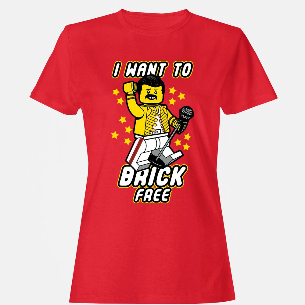 Women's T-Shirt - J7HBEHYQ - Red - 13