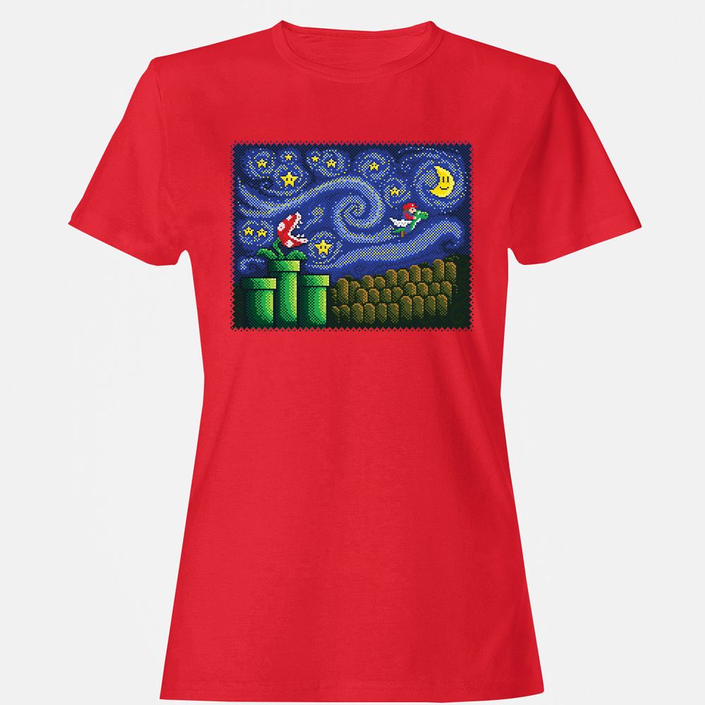 Women's T-Shirt - 3B7RV6XM - Red - 13