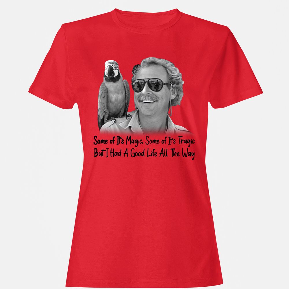 Women's T-Shirt - B5YGJ9PZ - Red - 13