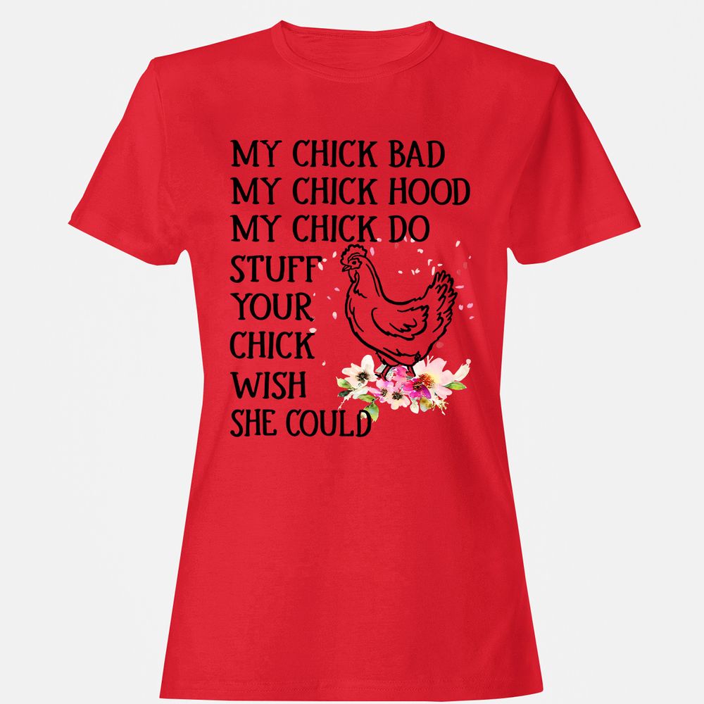 Women's T-Shirt - JS2ZXBAM - Red - 13