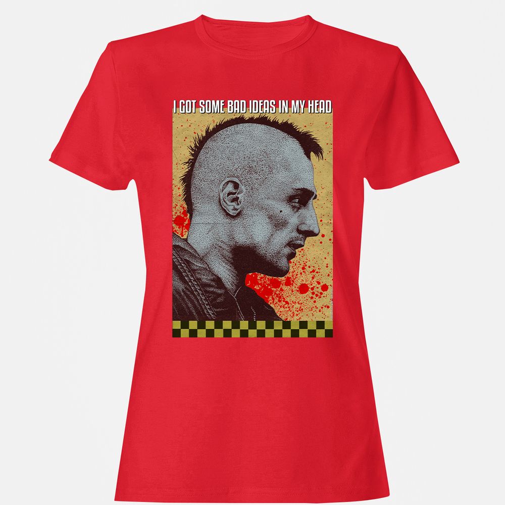 Women's T-Shirt - Q286XVZE - Red - 13