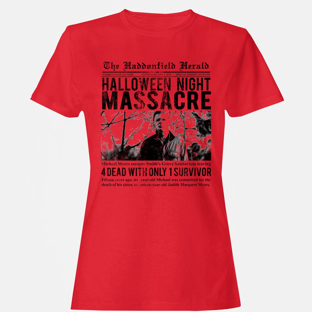 Women's T-Shirt - 83VGBXE9 - Red - 13