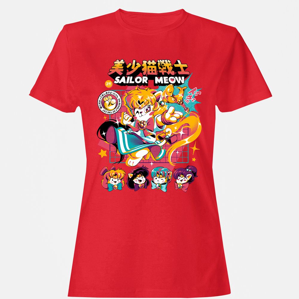 Women's T-Shirt - QTB7P63M - Red - 13