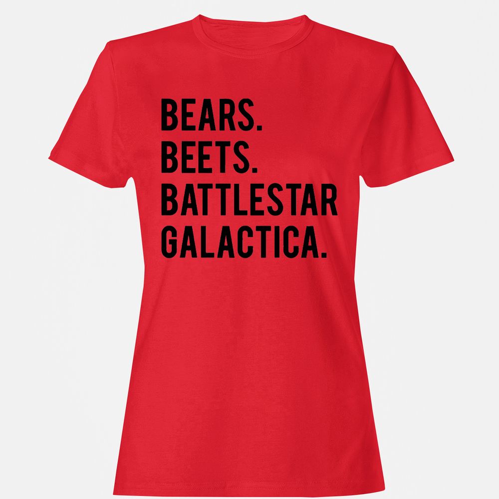 Women's T-Shirt - QVFES2BS - Red - 13