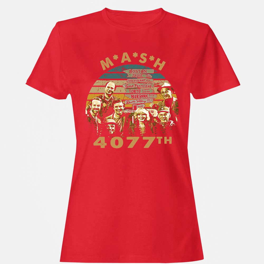Women's T-Shirt - SDZNV735 - Red - 13