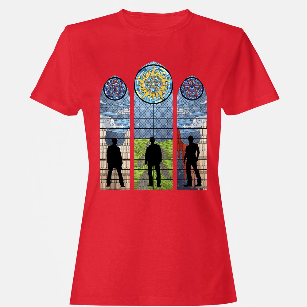 Women's T-Shirt - J7XWSB6Y - Red - 13