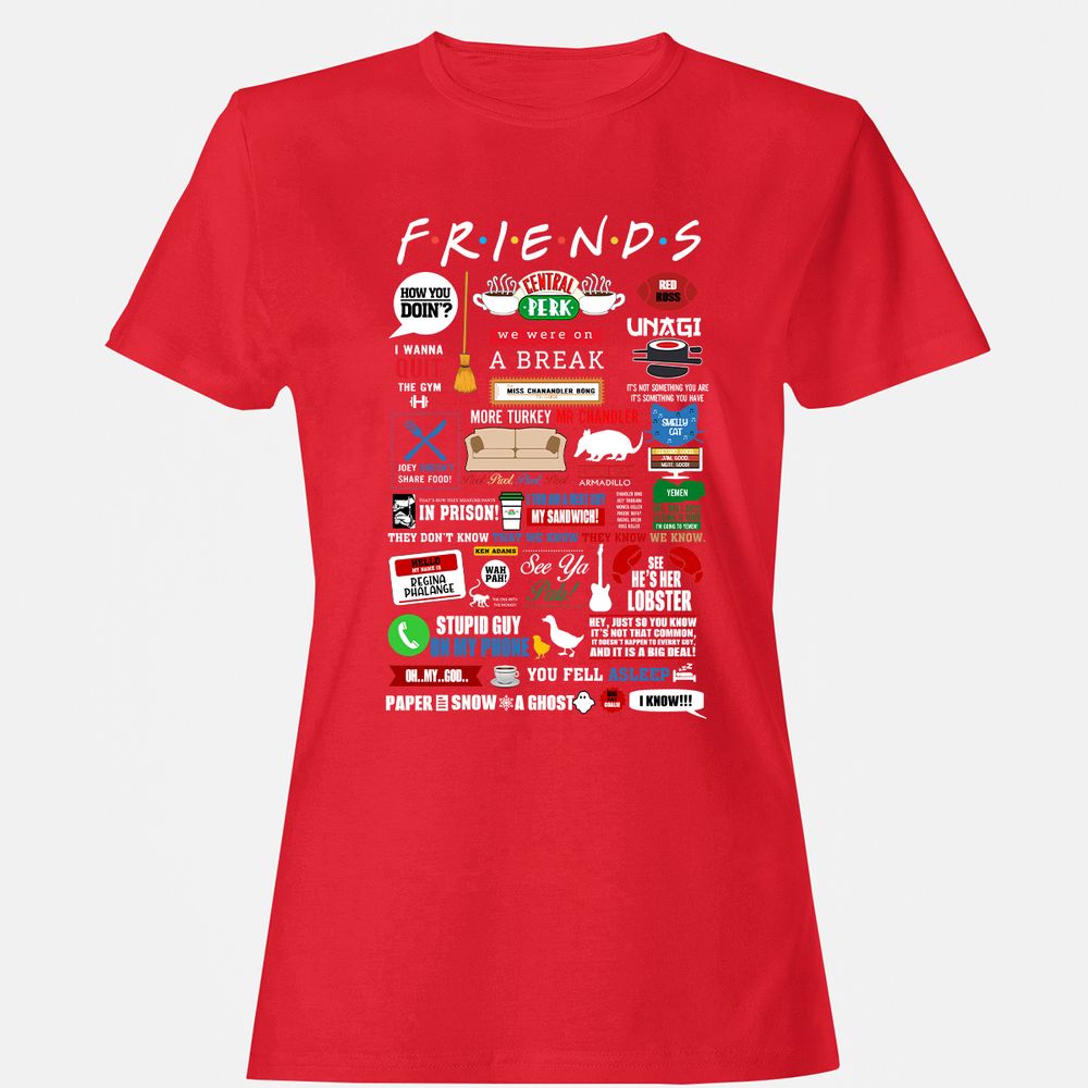 Women's T-Shirt - YC4DHBQ7 - Red - 13
