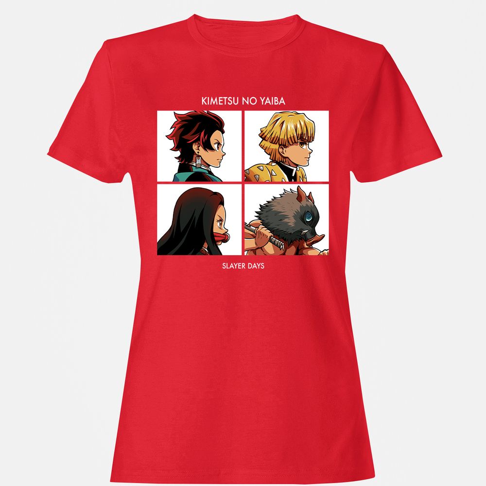 Women's T-Shirt - J3X7MPVH - Red - 13