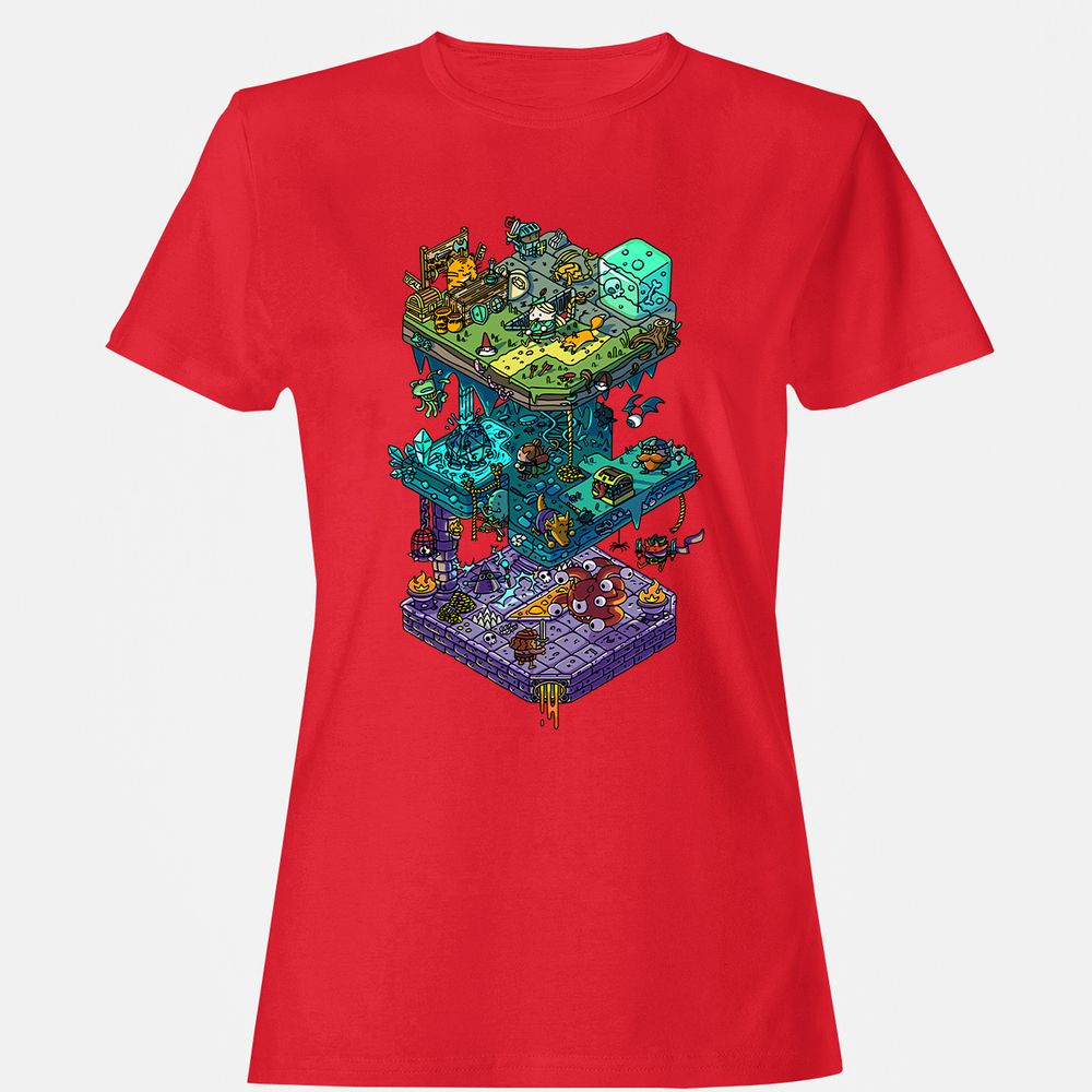 Women's T-Shirt - 591ELRKZ - Red - 13