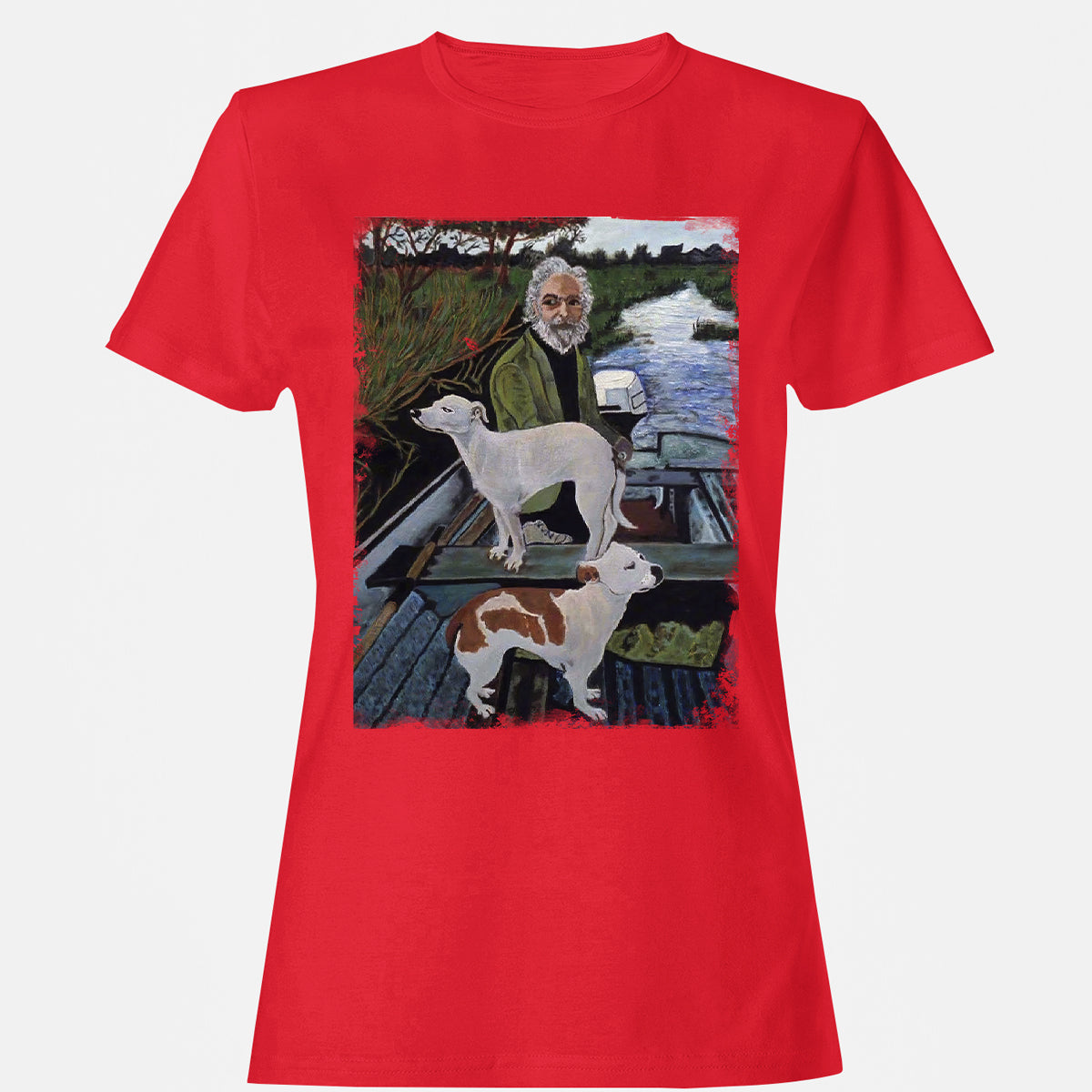 Women's T-Shirt - E66GA6WZ - Red - 13