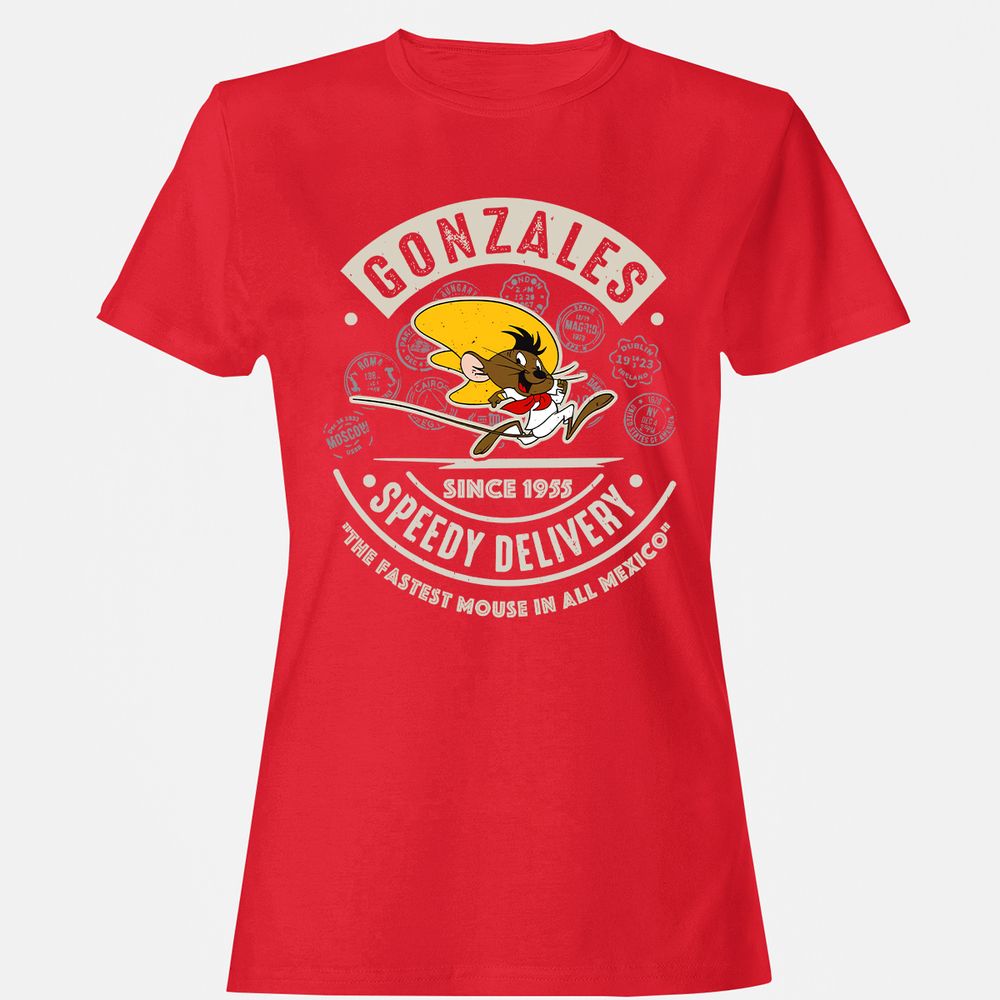 Women's T-Shirt - SBYV7E6M - Red - 13
