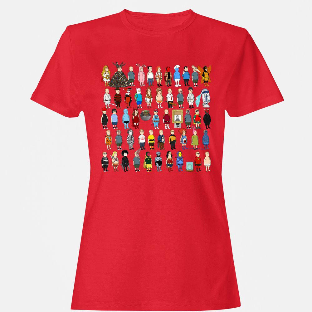 Women's T-Shirt - V4UFQJXL - Red - 13