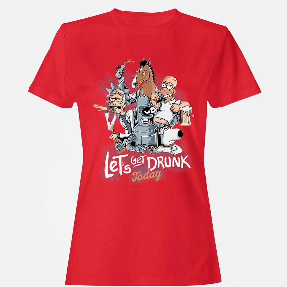 Women's T-Shirt - DHL9WV2K - Red - 13