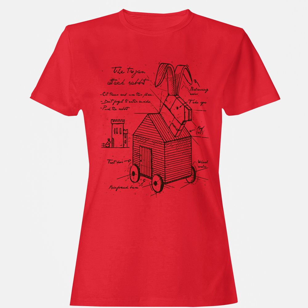 Women's T-Shirt - BANU83N7 - Red - 13