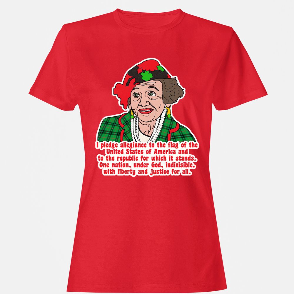 Women's T-Shirt - YQTLQSA7 - Red - 13