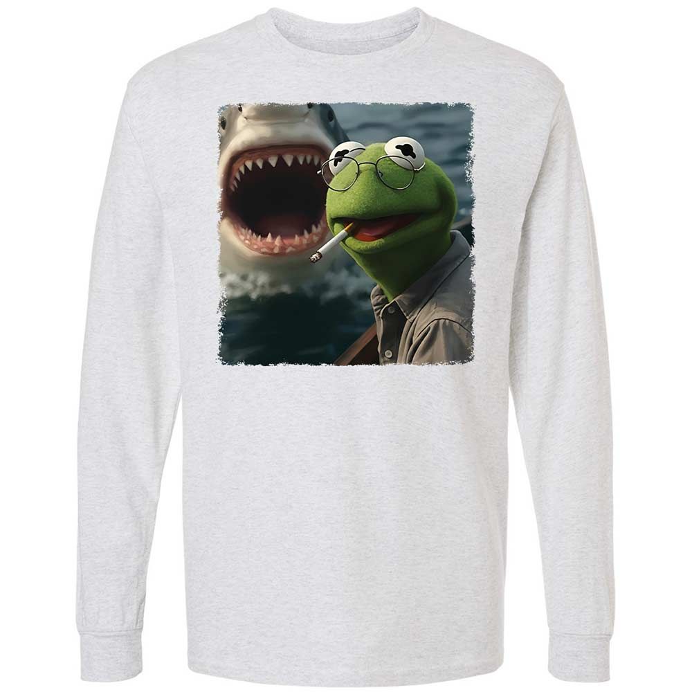 Long Sleeve T-Shirt - HNDVU18Y - Ash - 14
