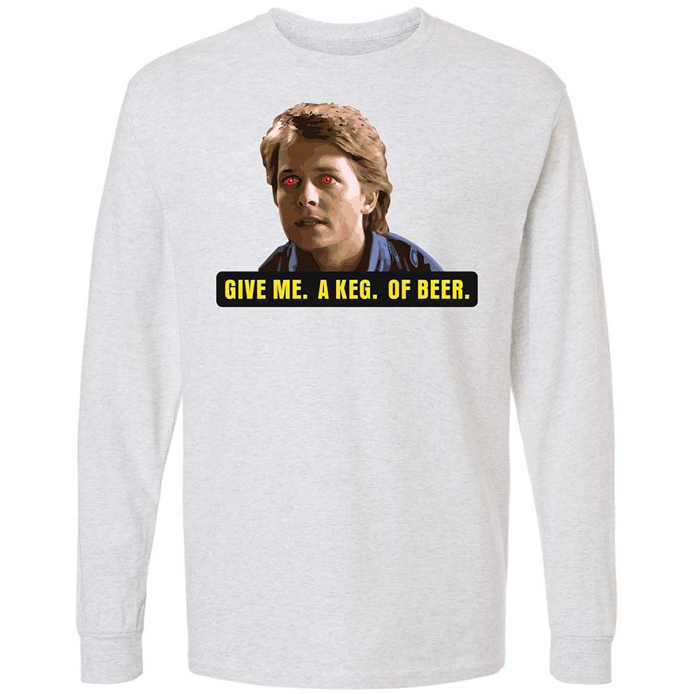 Long Sleeve T-Shirt - HX33NMYJ - Ash - 14