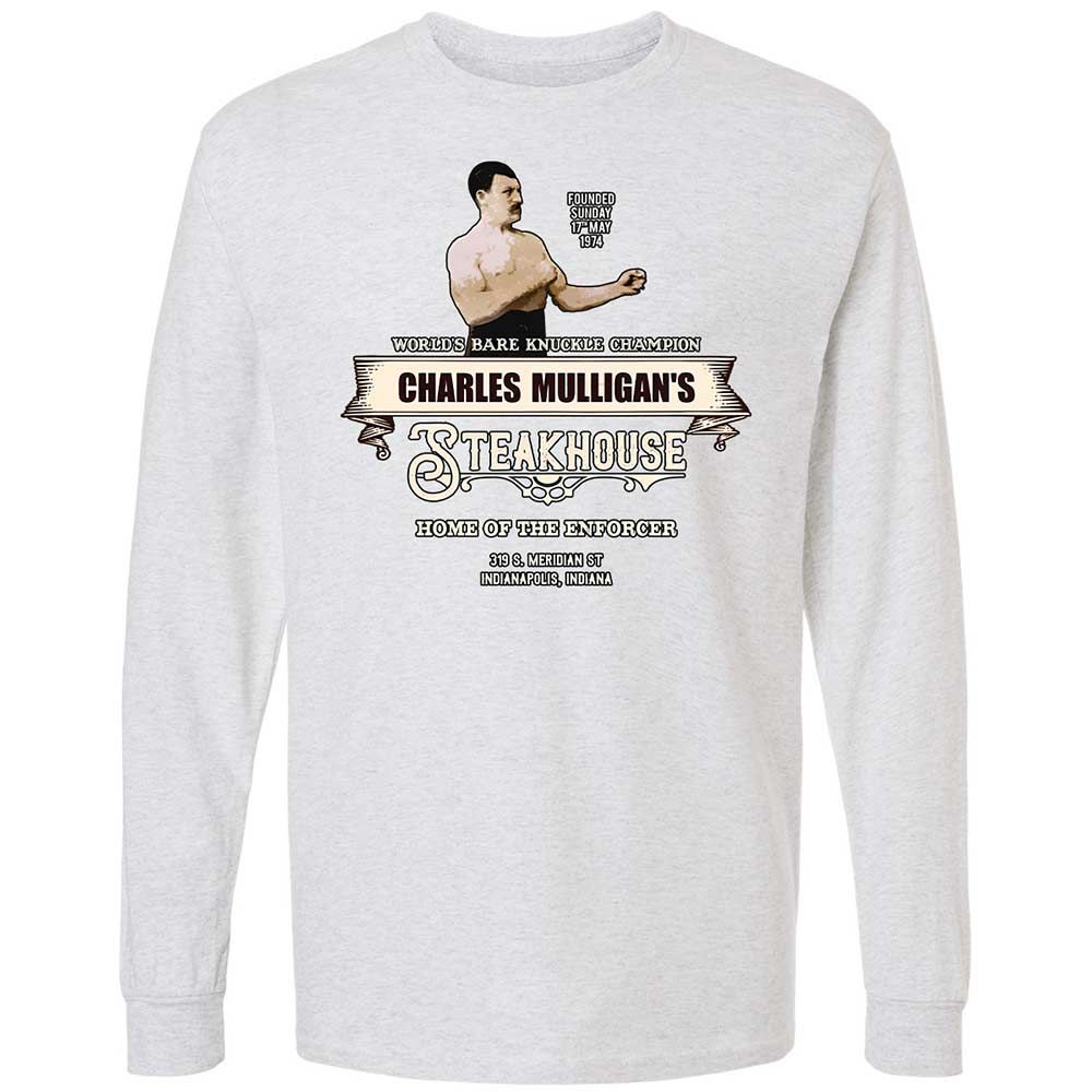 Long Sleeve T-Shirt - YWP8KGQ7 - Ash - 14