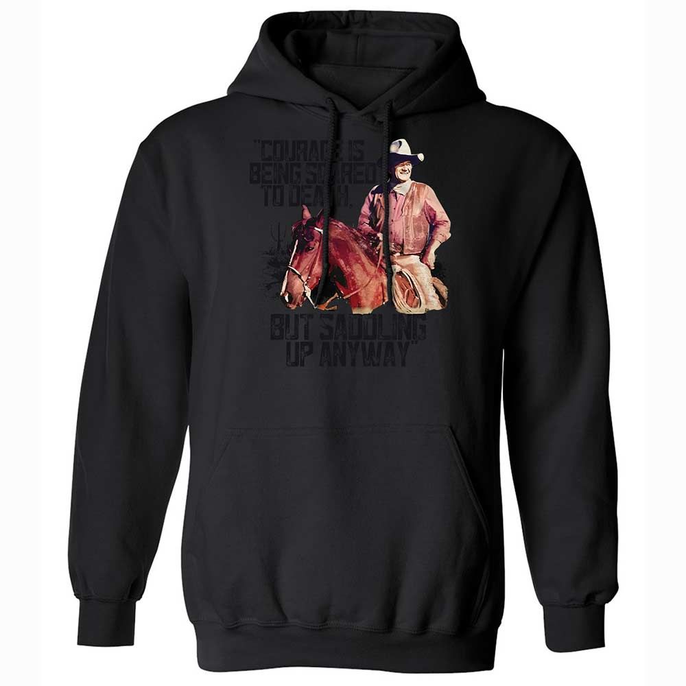 Courage is being scared to death, but saddling up anyway - Black - 14