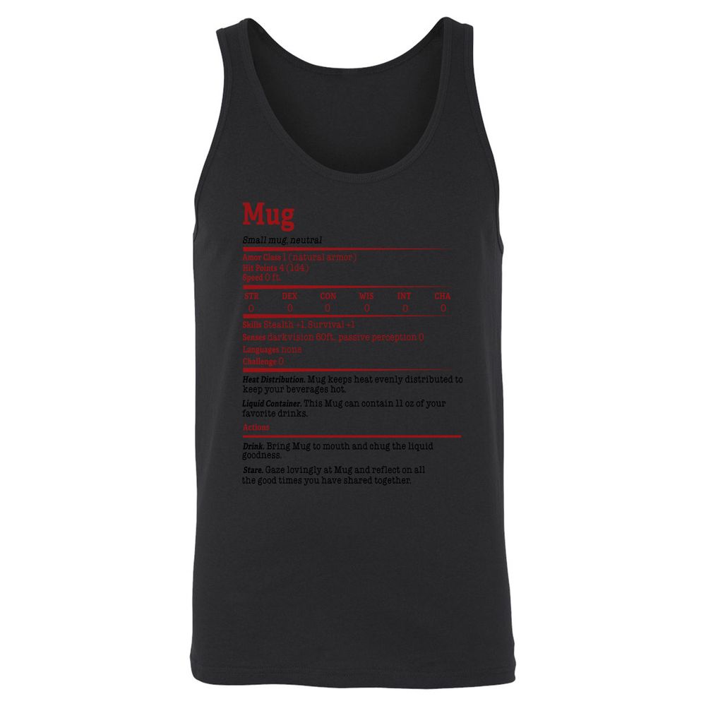 Unisex Jersey Tank - ACDTMKTC - Black - 14