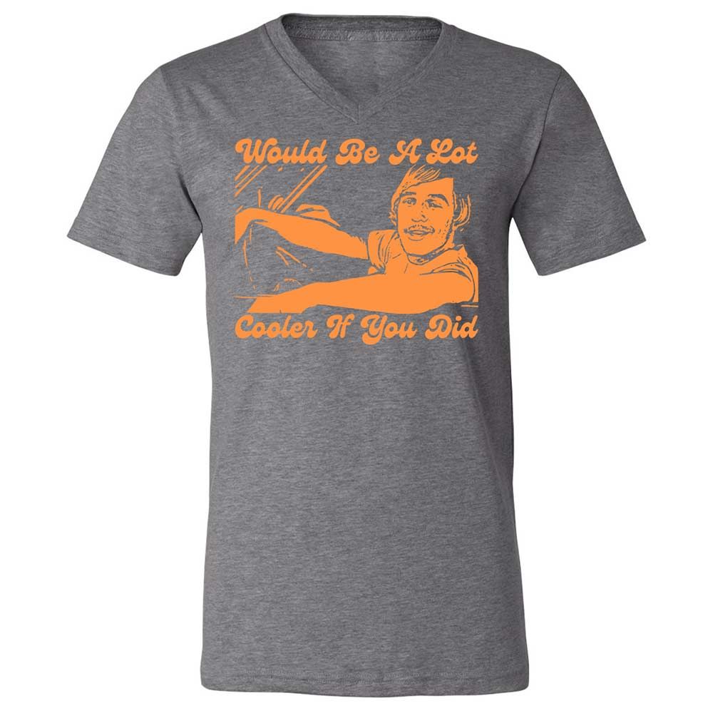 Unisex V-Neck T-Shirt - 6KQKNVX3 - Deep Heather - 14