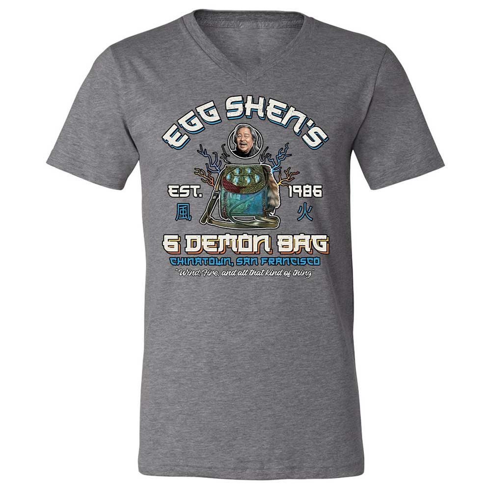Unisex V-Neck T-Shirt - 7S2TJATG - Deep Heather - 14