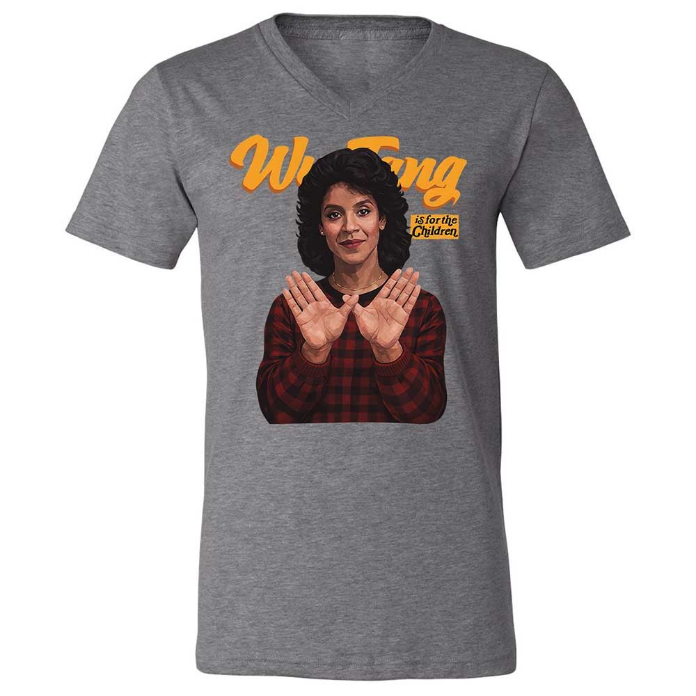 Unisex V-Neck T-Shirt - NBEL4DBQ - Deep Heather - 14