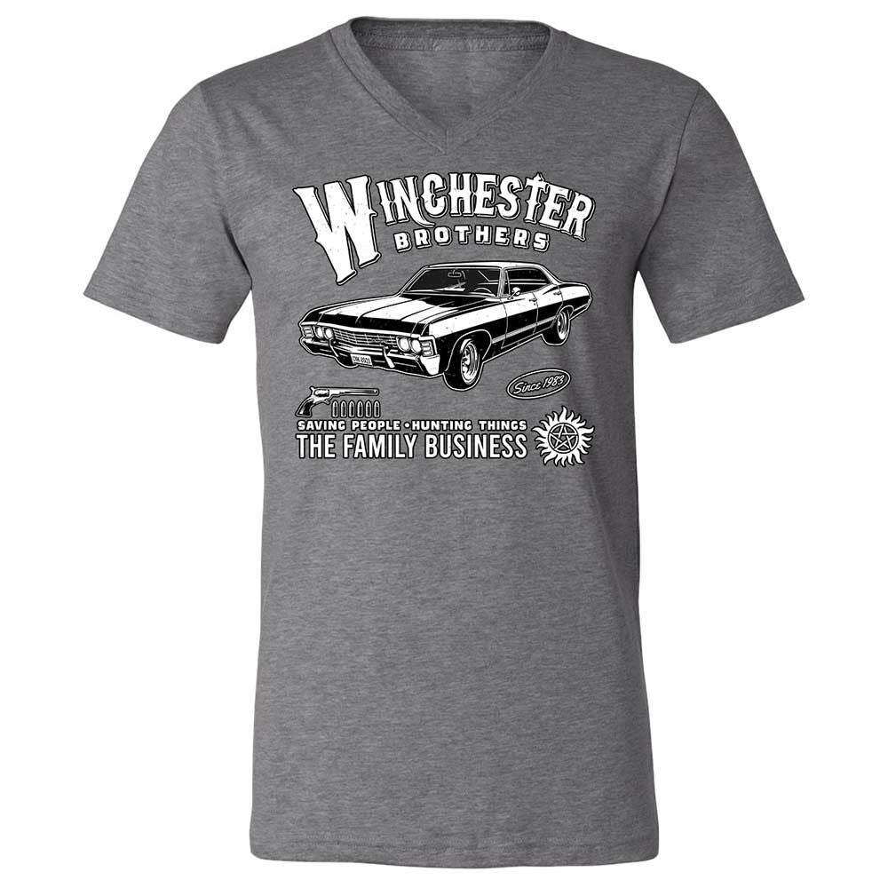 Unisex V-Neck T-Shirt - KAM13VLA - Deep Heather - 14