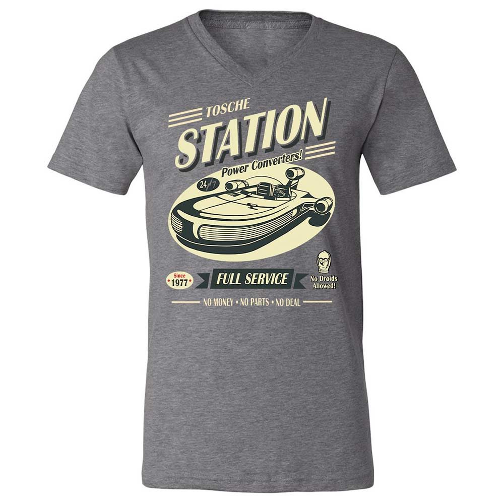 Unisex V-Neck T-Shirt - 83EFXEJU - Deep Heather - 14