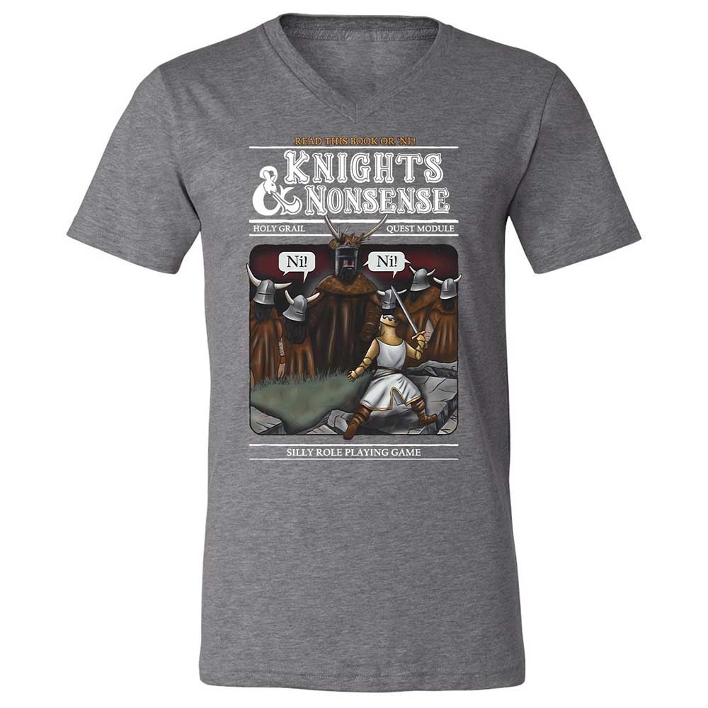 Unisex V-Neck T-Shirt - 8DRAX6KJ - Deep Heather - 14