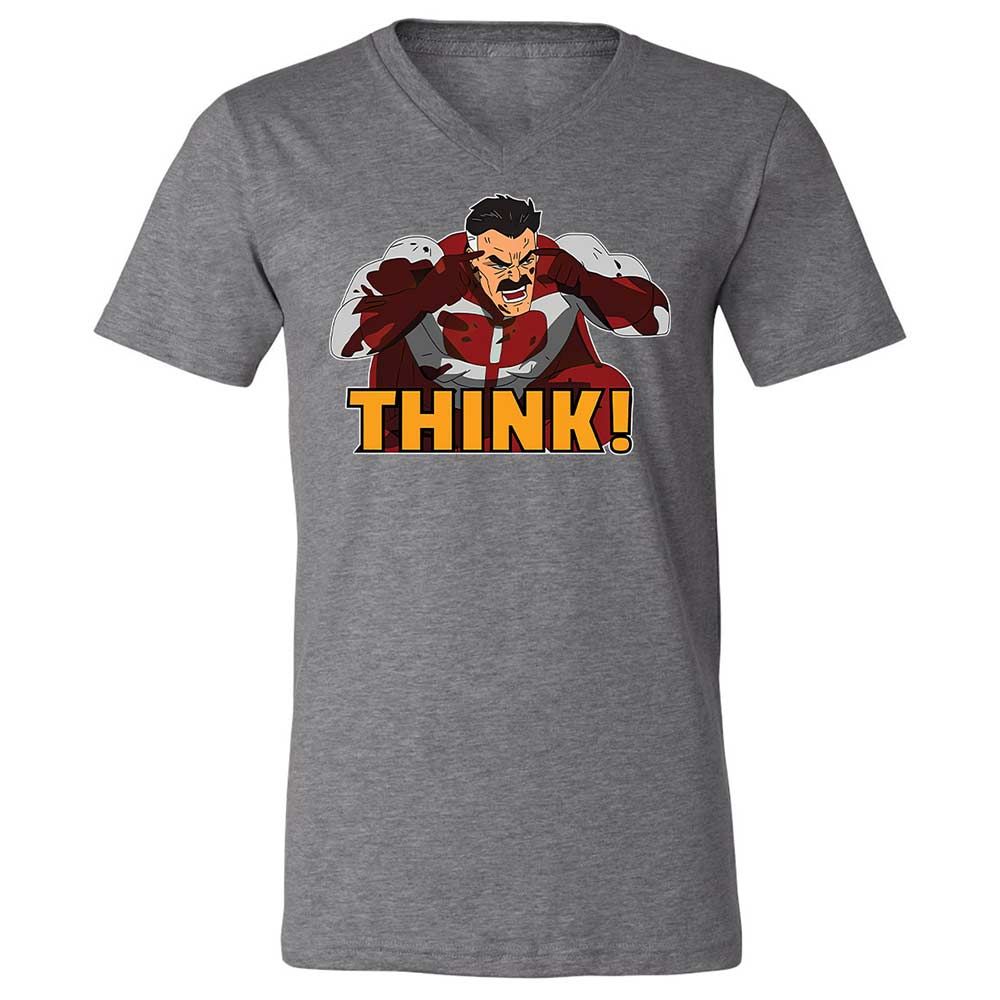 Unisex V-Neck T-Shirt - R68FZMJJ - Deep Heather - 14