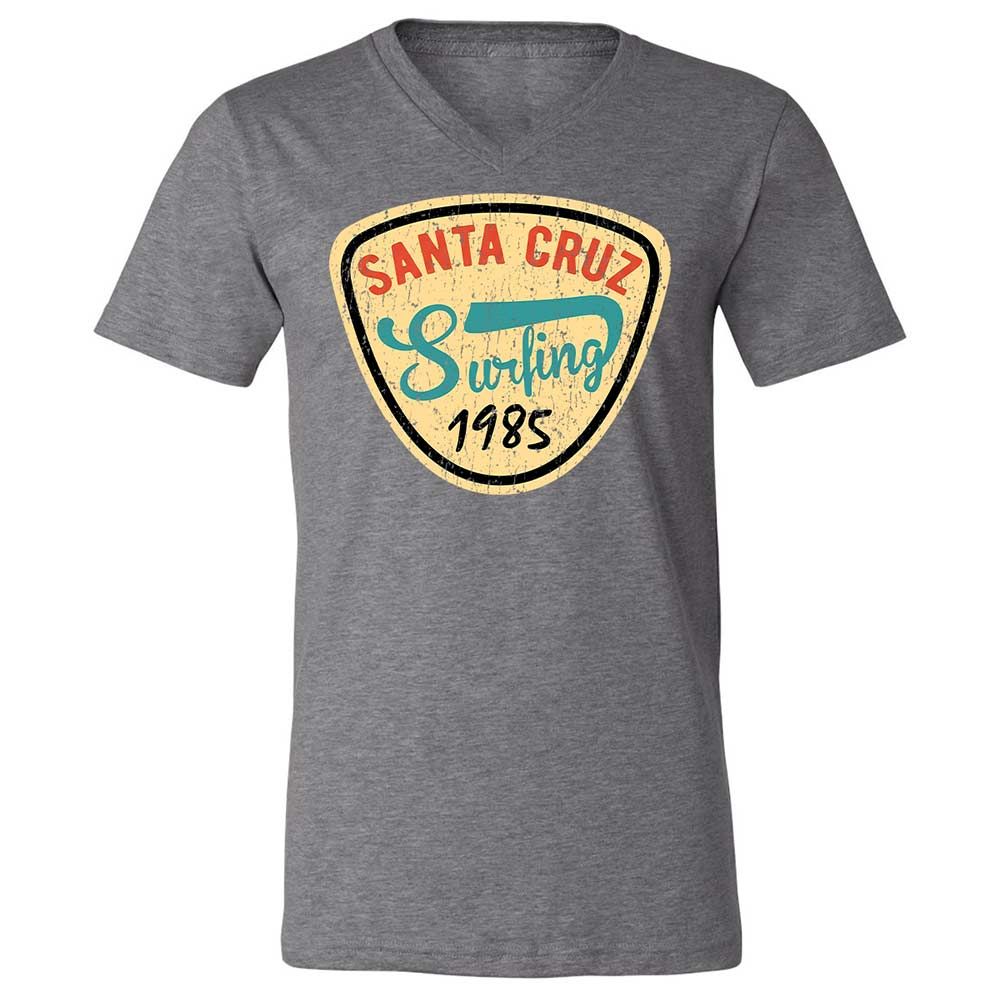Unisex V-Neck T-Shirt - 894SF7XH - Deep Heather - 14