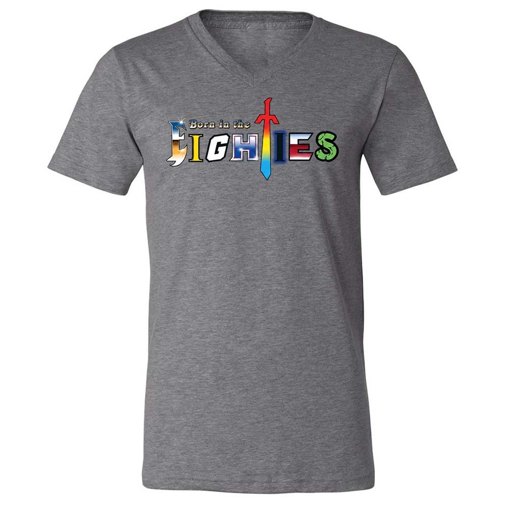Unisex V-Neck T-Shirt - KYNKF3H1 - Deep Heather - 14