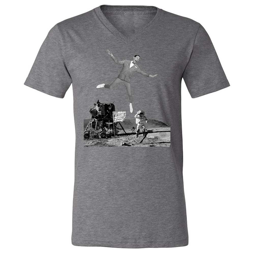 Unisex V-Neck T-Shirt - B3YWWST6 - Deep Heather - 14