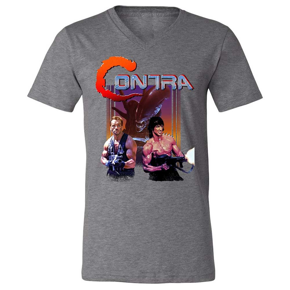 Unisex V-Neck T-Shirt - 9ABJJTBK - Deep Heather - 14