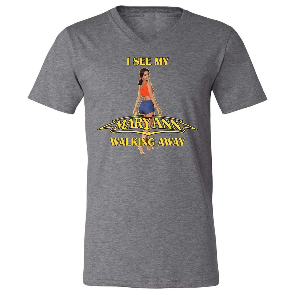Unisex V-Neck T-Shirt - K8U6GMJ8 - Deep Heather - 14