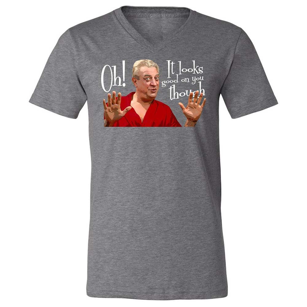 Unisex V-Neck T-Shirt - 7E367MEM - Deep Heather - 14