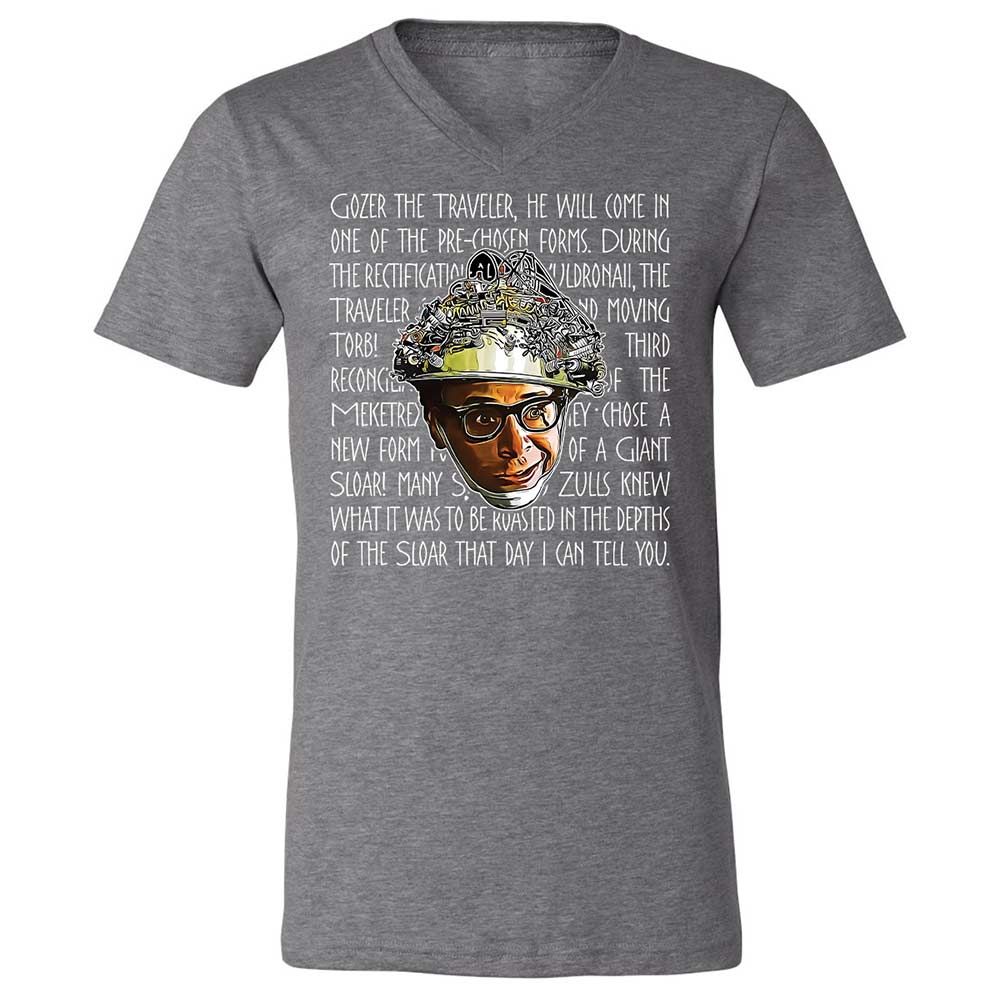 Unisex V-Neck T-Shirt - W1X6DM6J - Deep Heather - 14