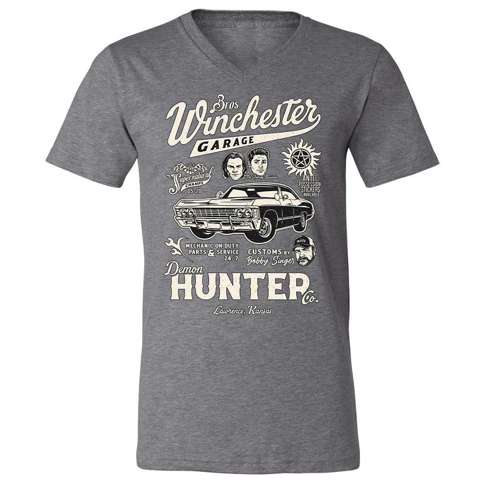 Unisex V-Neck T-Shirt - JQEEAHY8 - Deep Heather - 14