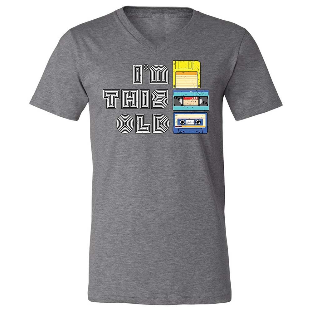Unisex V-Neck T-Shirt - Black - Deep Heather - 14