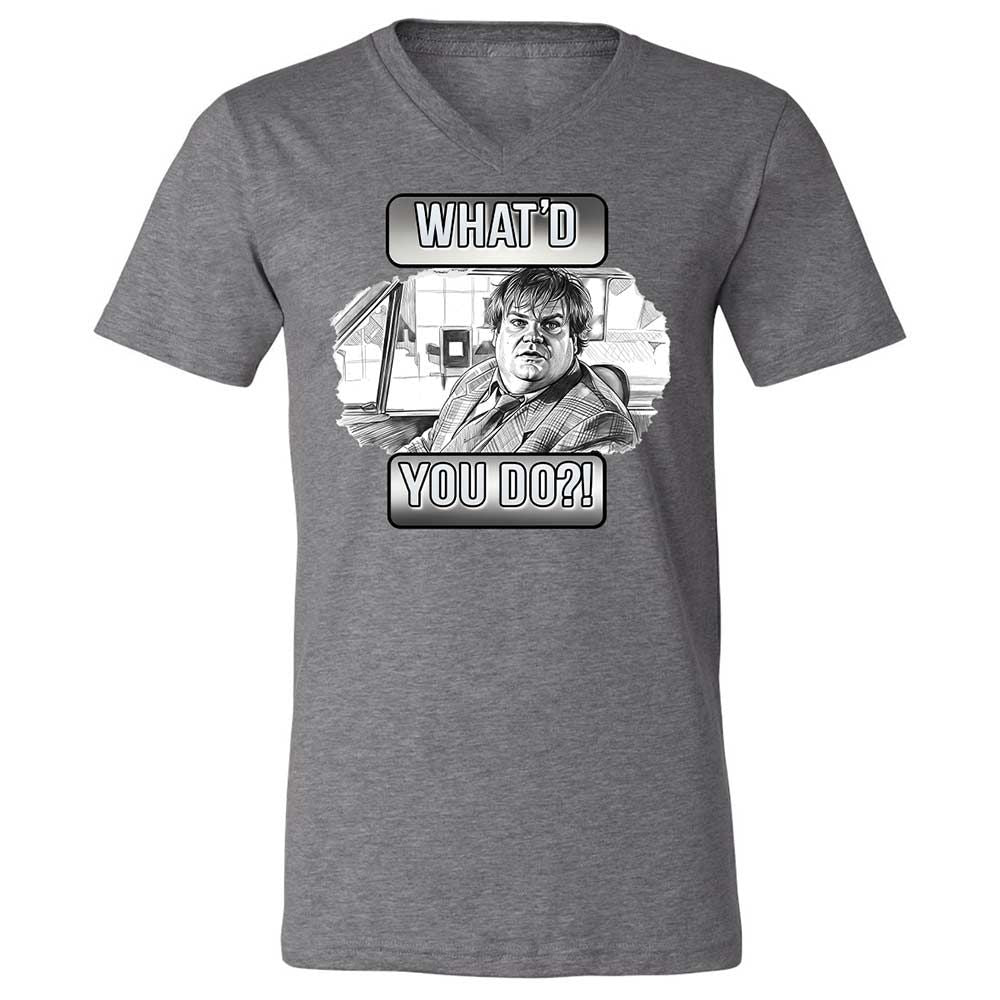 Unisex V-Neck T-Shirt - ACU6N5M1 - Deep Heather - 14
