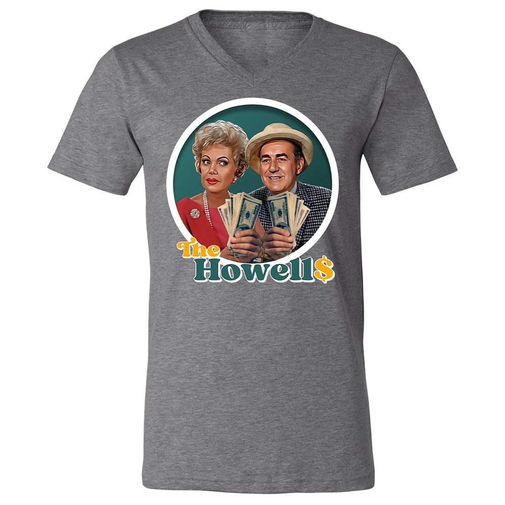 Unisex V-Neck T-Shirt - J85LEMM9 - Deep Heather - 14