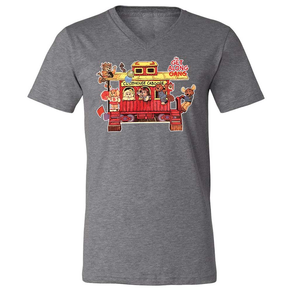Unisex V-Neck T-Shirt - 74U9P9J7 - Deep Heather - 14