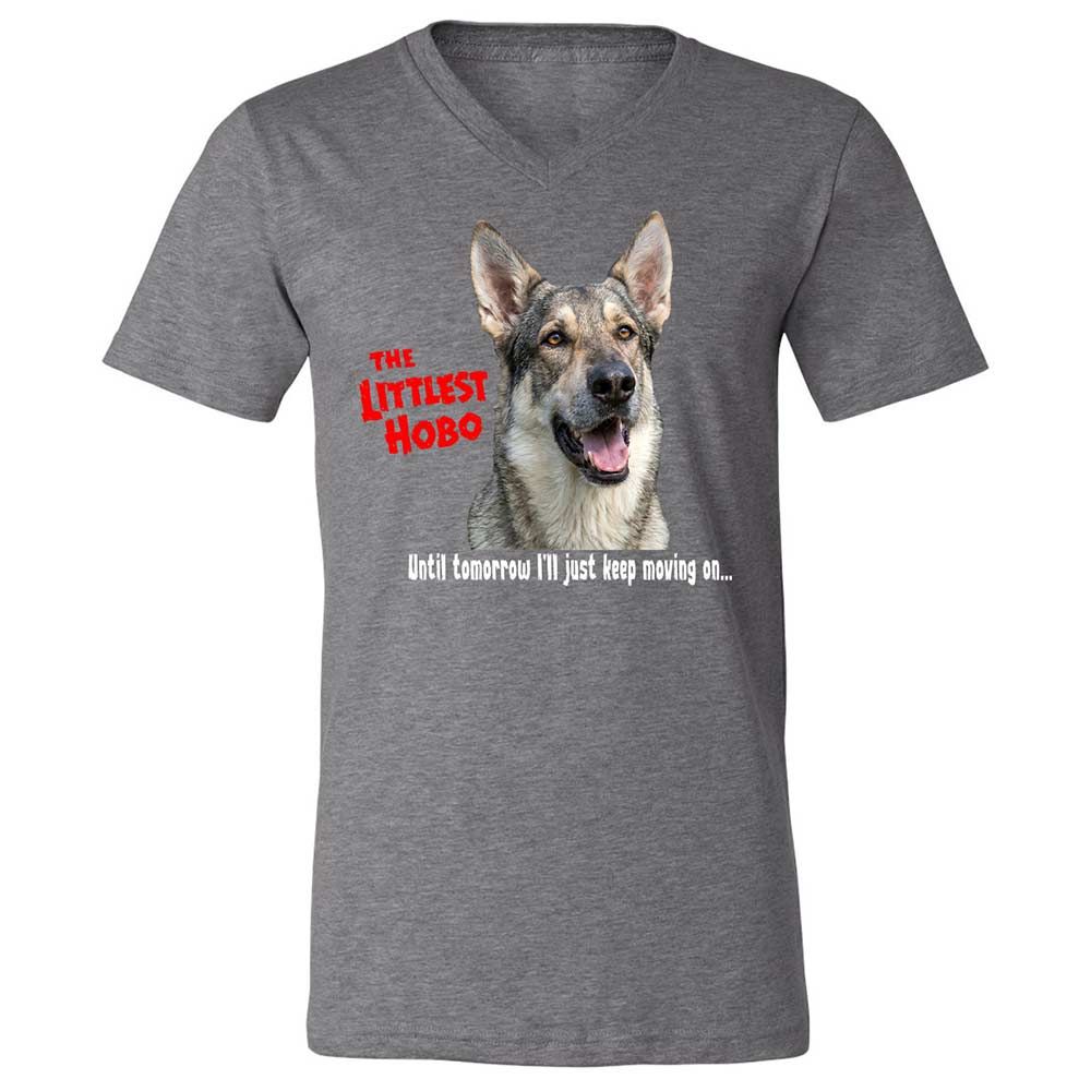 Unisex V-Neck T-Shirt - 17QFAPH8 - Deep Heather - 14