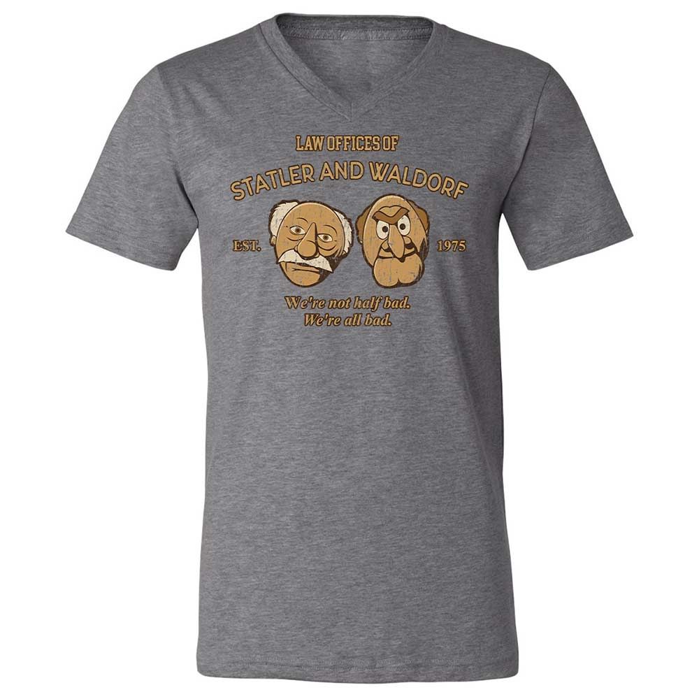 Unisex V-Neck T-Shirt - 1VMU8ZUK - Deep Heather - 14
