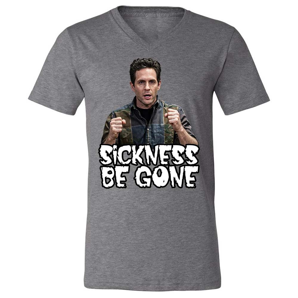 Unisex V-Neck T-Shirt - 5QDSN4E9 - Deep Heather - 14
