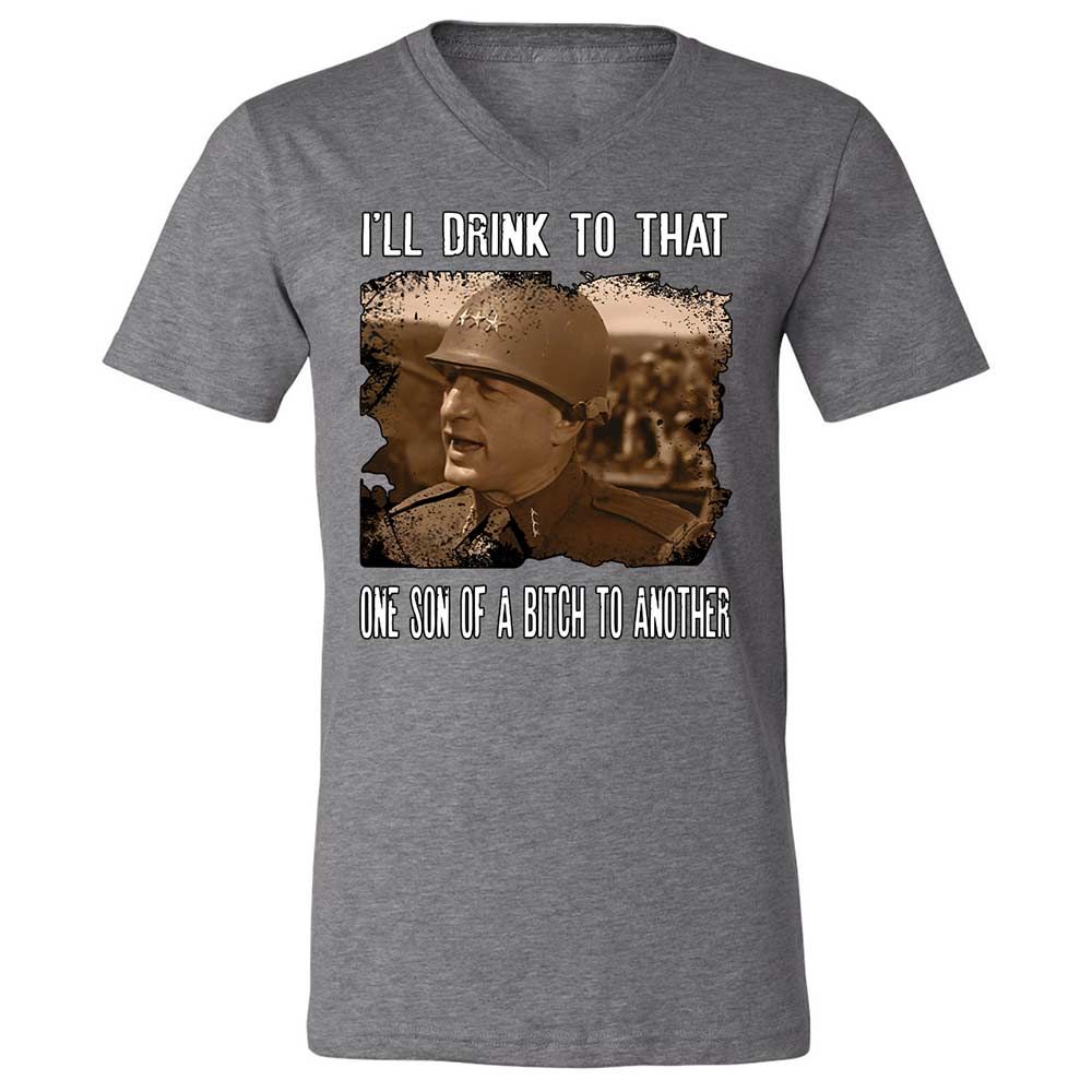 Unisex V-Neck T-Shirt - 4W4V21LE - Deep Heather - 14