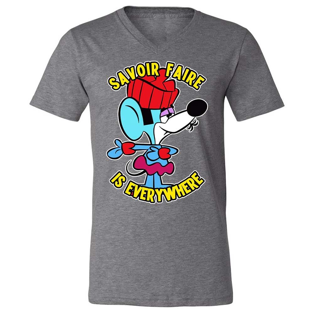 Unisex V-Neck T-Shirt - 75ZEHV4W - Deep Heather - 14