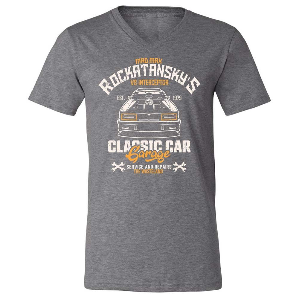 Unisex V-Neck T-Shirt - RN6ZEVTQ - Deep Heather - 14