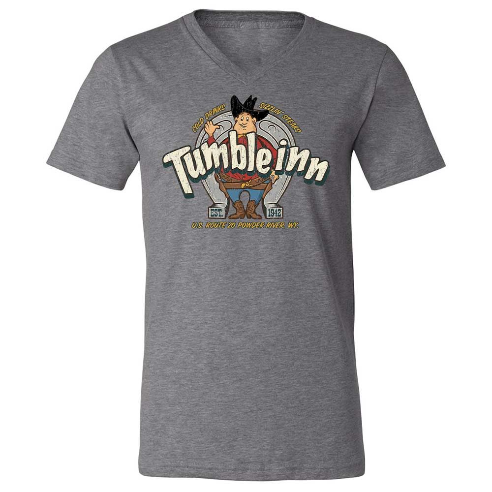 Unisex V-Neck T-Shirt - 6B7BKZ38 - Deep Heather - 14